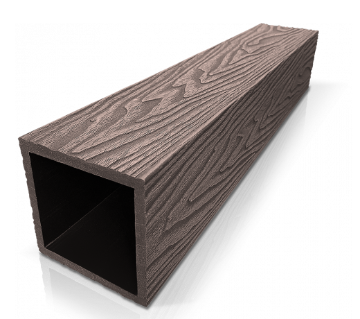 Столб из ДПК серия SIMPLEX 100х100мм с 3D текстурой Венге
